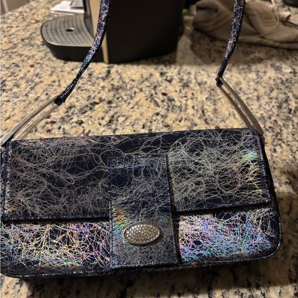 B.B. Simon Elegant Holographic Shoulder Bag